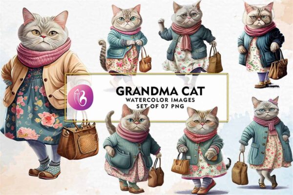 cute-grandma-cat-watercolor-sublimation