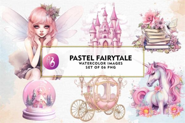 pastel-fairytale-clipart-sublimation