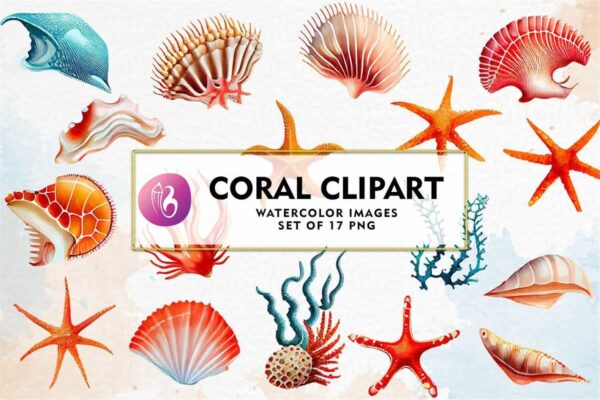 coral-watercolor-sublimation-clipart