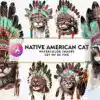 native-american-cat-sublimation-clipart
