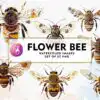 flower-bee-watercolor-sublimation