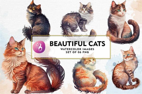beautiful-cat-watercolor-sublimation