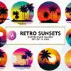 retro-sunset-watercolor-sublimation