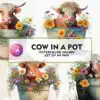 retro-floral-cow-in-a-pot-watercolor