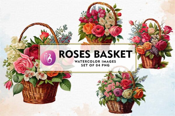 roses-basket-watercolor-sublimation