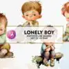 lonely-boy-watercolor-sublimation