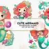 Cute Mermaid Watercolor Sublimation cute-mermaid-watercolor-sublimation