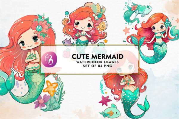 cute-mermaid-watercolor-sublimation