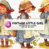 vintage-little-girl-watercolor-clipart