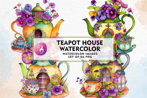 teapot-house-watercolor-sublimation