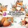 retro-floral-fox-watercolor-sublimation