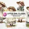 little-girl-classic-watercolor-clipart