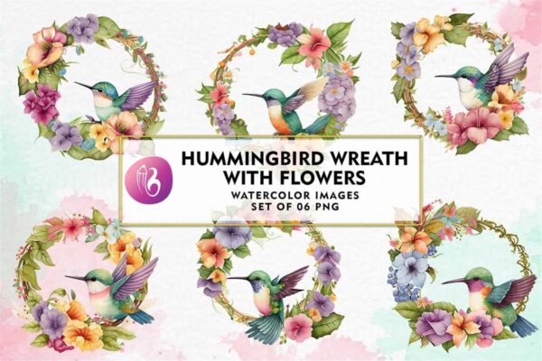 humming-bird-wreath-with-flowers