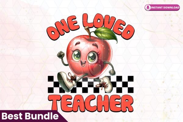 one-loved-teacher-sublimation-clipart