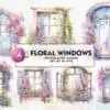 floral-windows-sublimation-clipart