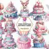 pink-christmas-birthday-cake-clipart-png