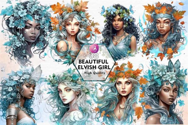 beautiful-elvish-girl-watercolor-clipart