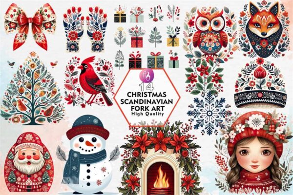 christmas-scandinavian-fork-art-clipart