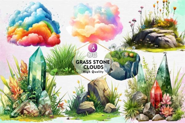 grass-stone-clouds-sublimation-clipart