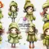 cozy-green-little-girl-clipart-png