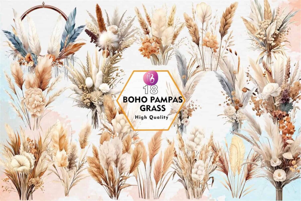 boho-pampas-grass-sublimation-clipart