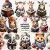 Animals Reading a Book Clipart PNG animals-reading-a-book-clipart-png
