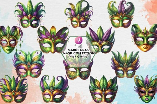 mardi-gras-mask-collection-clipart-png
