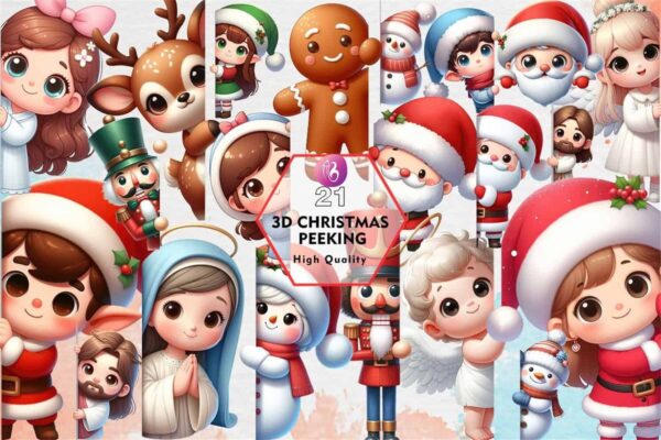3d-christmas-peeking-sublimation-clipart
