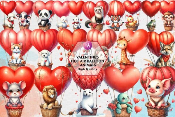 valentines-hot-air-balloon-animals