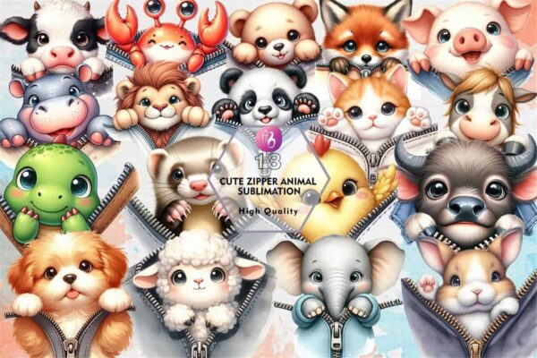 cute-zipper-animal-sublimation-clipart