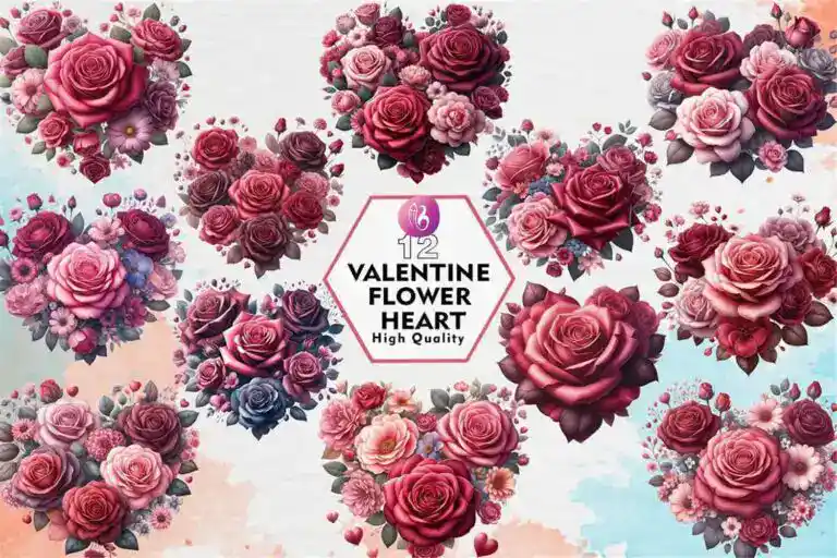 valentine-flower-heart-clipart-png