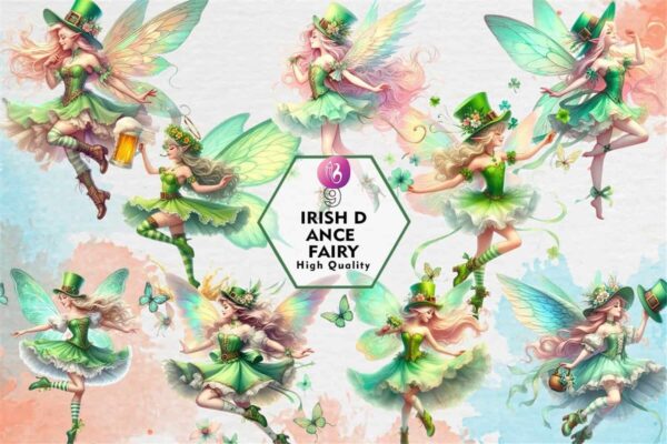 irish-dance-fairy-sublimation-clipart