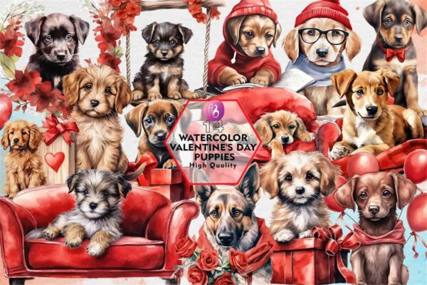 watercolor-valentines-day-puppies