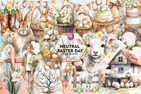 neutral-easter-day-sublimation-clipart
