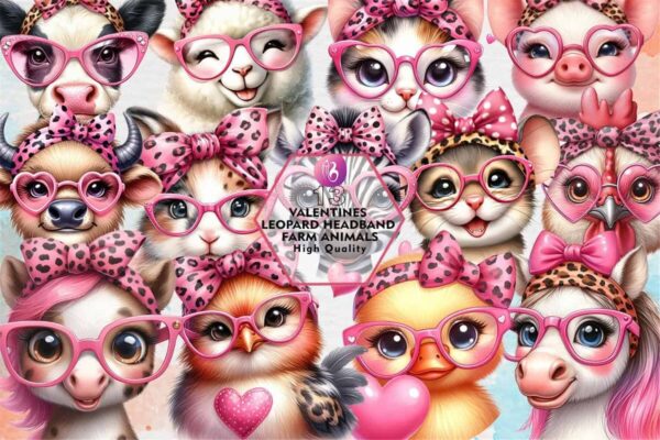 valentines-leopard-headband-farm-animals