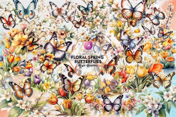floral-spring-butterflies-clipart-png
