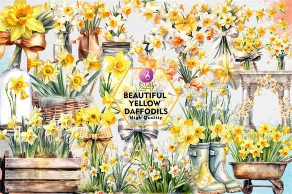beautiful-yellow-daffodils-clipart-png