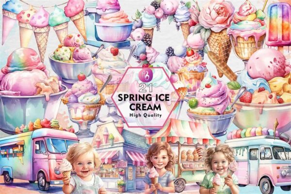 spring-ice-cream-sublimation-clipart-png