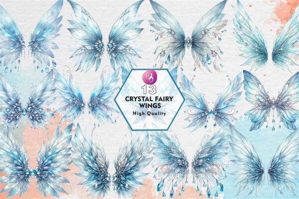 crystal-fairy-wings-sublimation-clipart