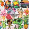sticker-tropical-summer-set-clipart-png