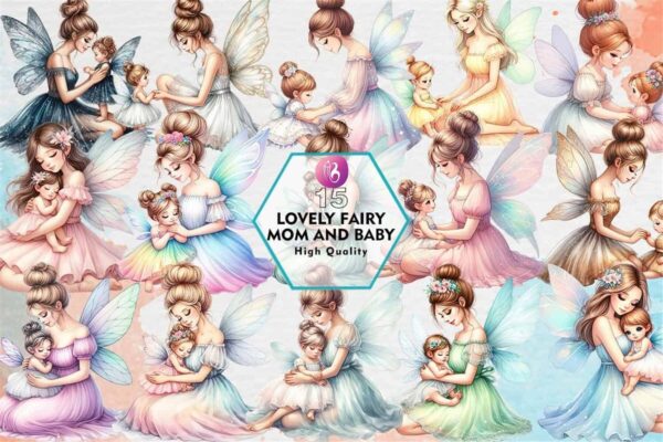 lovely-fairy-mom-and-baby-clipart