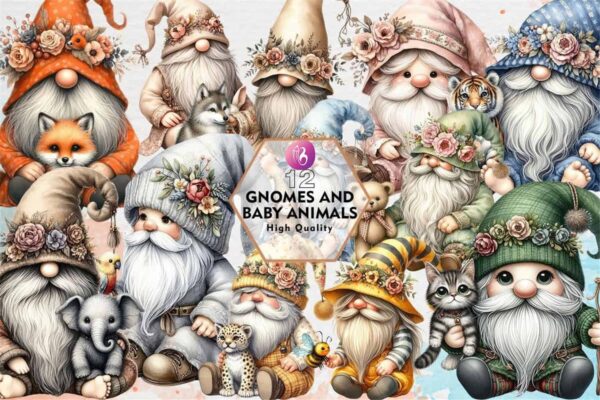 gnomes-and-baby-animals-clipart-png
