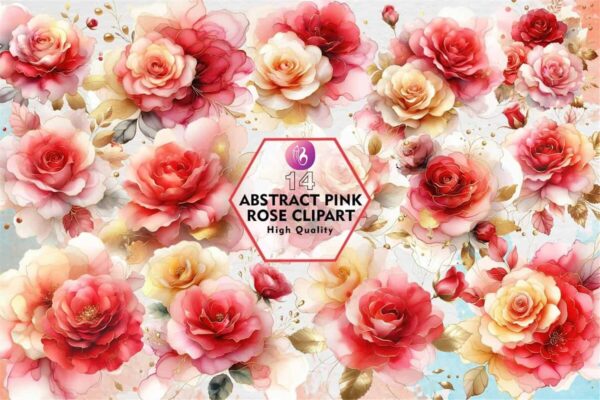 abstract-pink-rose-clipart-png-graphics