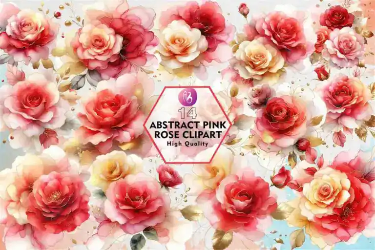 abstract-pink-rose-clipart-png-graphics