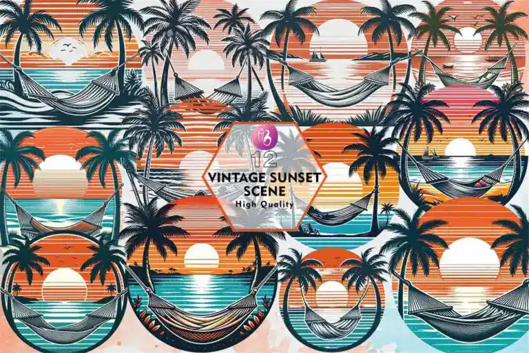 vintage-sunset-scene-clipart-png