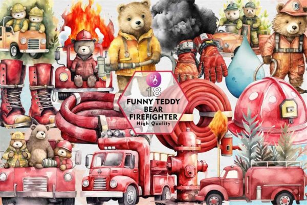 funny-teddy-bear-firefighter-clipart-png