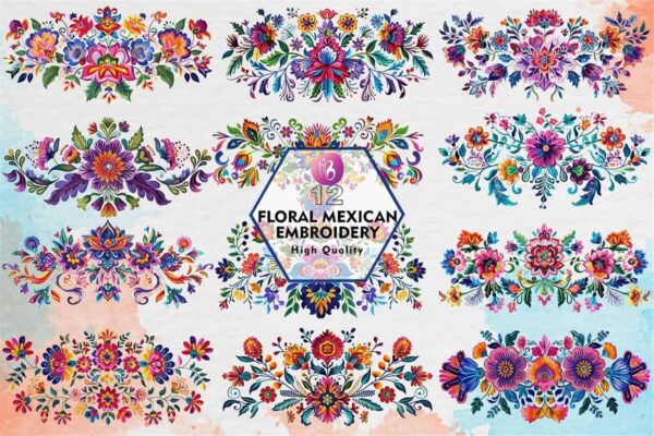 floral-mexican-embroidery-clipart-png