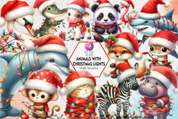 animals-with-christmas-lights-clipart