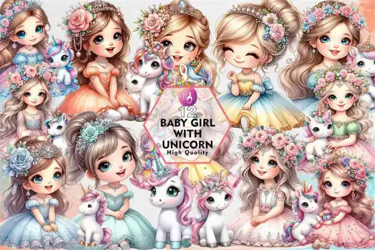 baby-girl-with-unicorn-clipart-png