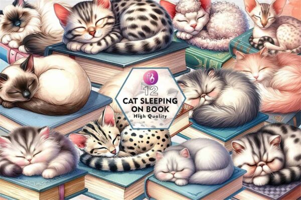 cat-sleeping-on-book-clipart-png